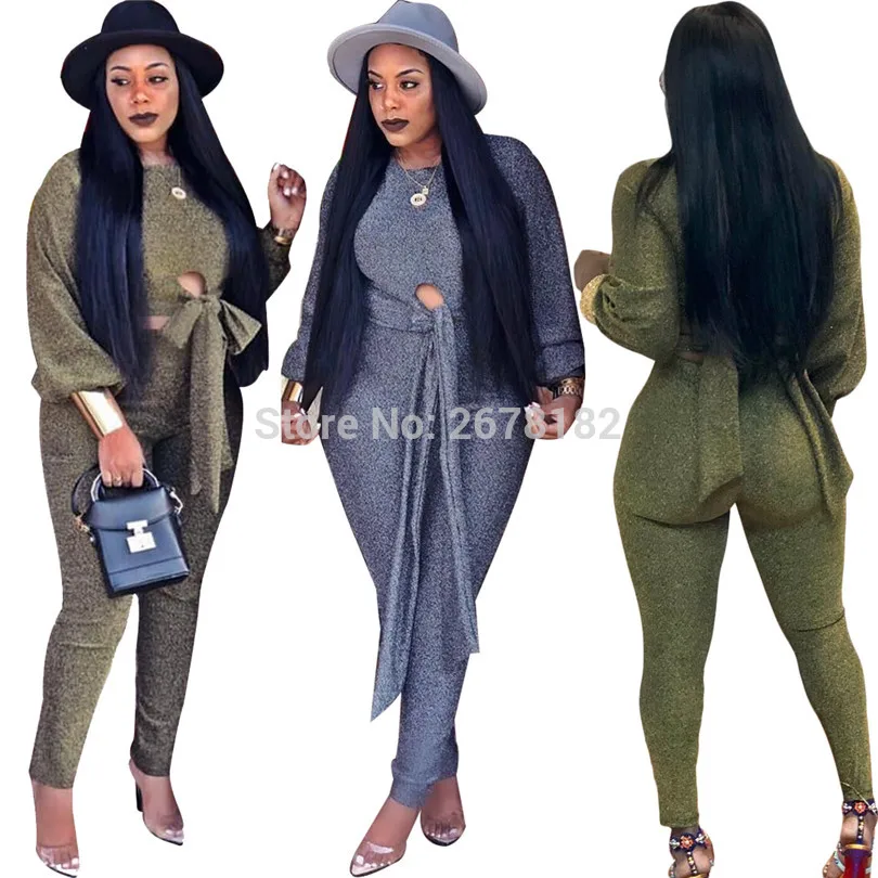 Сексуальный комплект из 2 предметов осенние наряды спортивный костюм для женщин