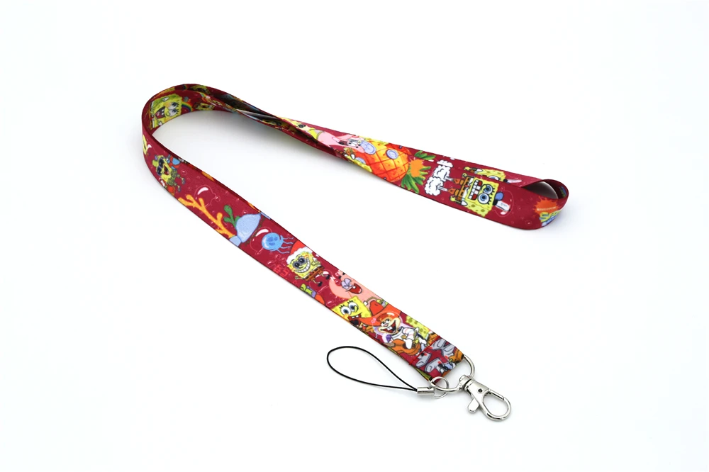 Классический мультфильм Губка Боб шейный ремешок Ремешок Мобильный телефон ID