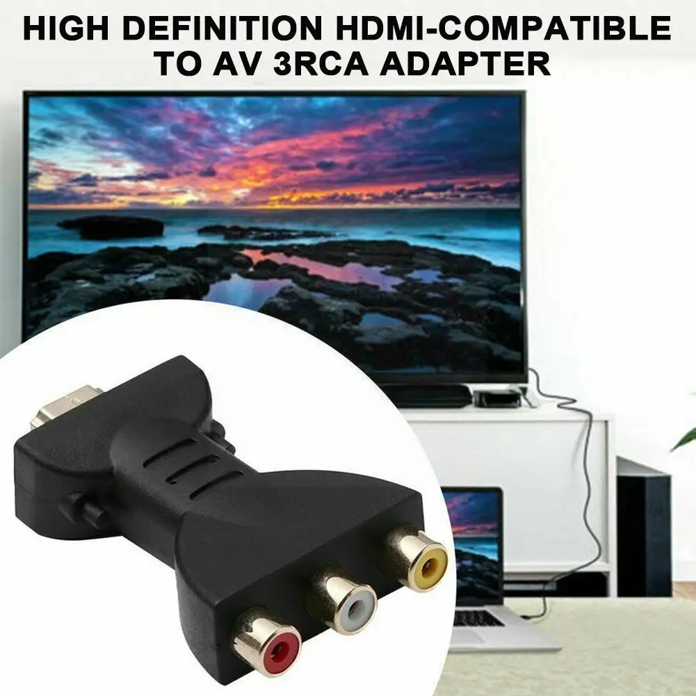 

Newest Male Video Audio Component Converter 1080p Digital Signal For -compatible To Rca Adapter For Hdtv Dvd Proje K7j1