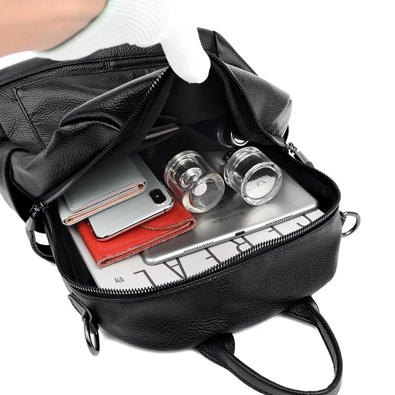 

Youth Backpacks for Teenage Girls New Hot Sale Casual Leather Backpack Women Female School Bag Women Shoulder Travel Bags