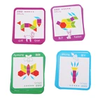 155 шт.упак. разноцветный Творческий головоломки игры Развивающие игрушки для детей Jigsaw обучающая развивающая деревянная головоломка