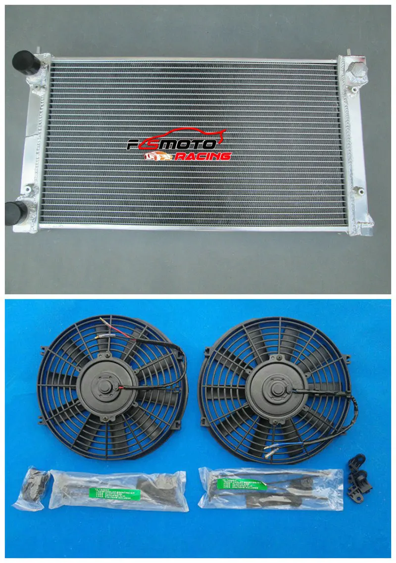 Радиатор + вентилятор для VW Golf GTI MK1 MK2 Scirocco Jetta Rabbit Caddy 1 6 8 В MT 1980-1991 1981 1982 83 1984 85 86 87 88 89