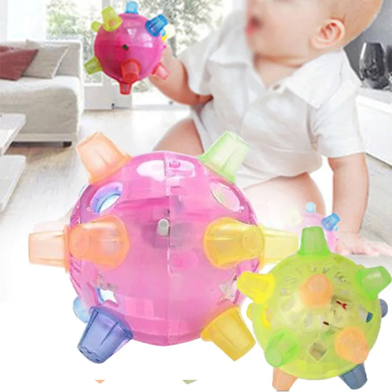 

Pudcoco Music Ball Toy Jumping Activation Flashing Colorful Flash Bouncing Vibrating Ball-Cat Dog Chew Electric Toys