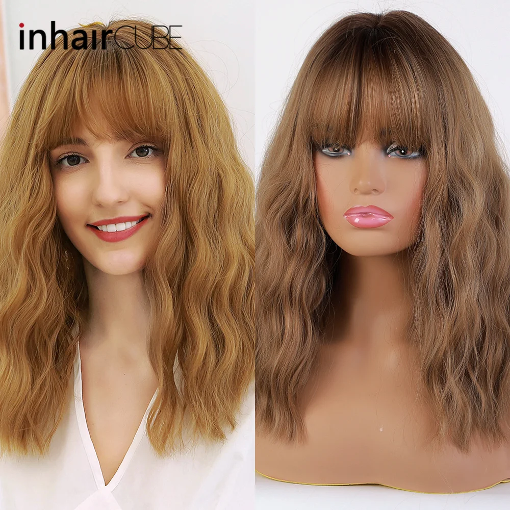 Женские синтетические парики INHAIR CUBE термостойкие длинные вьющиеся