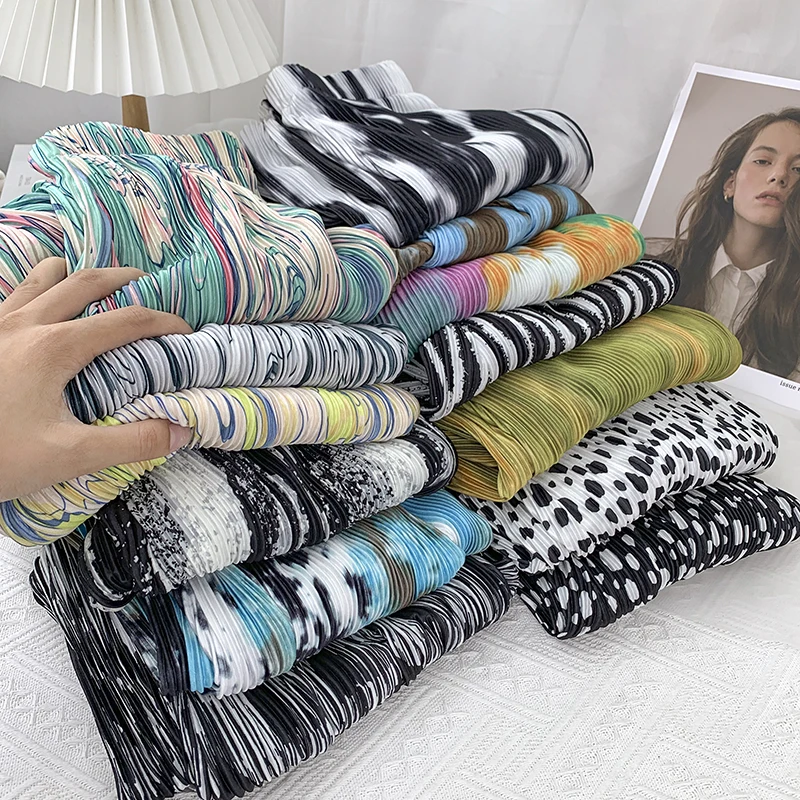 

New Women Streetwear Tie Dye Harem Pants Summer High Waist Vintage Printed Loose Pleated Pants Woman Korean Bottoms