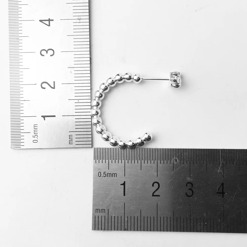 Серьги кольца в креольском стиле женские круглые украшения из стерлингового