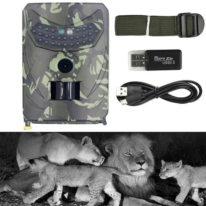 

PR100B Hunting Camera 12MP 1080P 110 Degrees Wide Angle Infrared Night Vision Wildlife Trail Thermal Imager Video Cameras