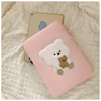 tablet case bag korea cute bear for mac apple laptop bag female student bag 11 inch 13 inch liner bag protective cover