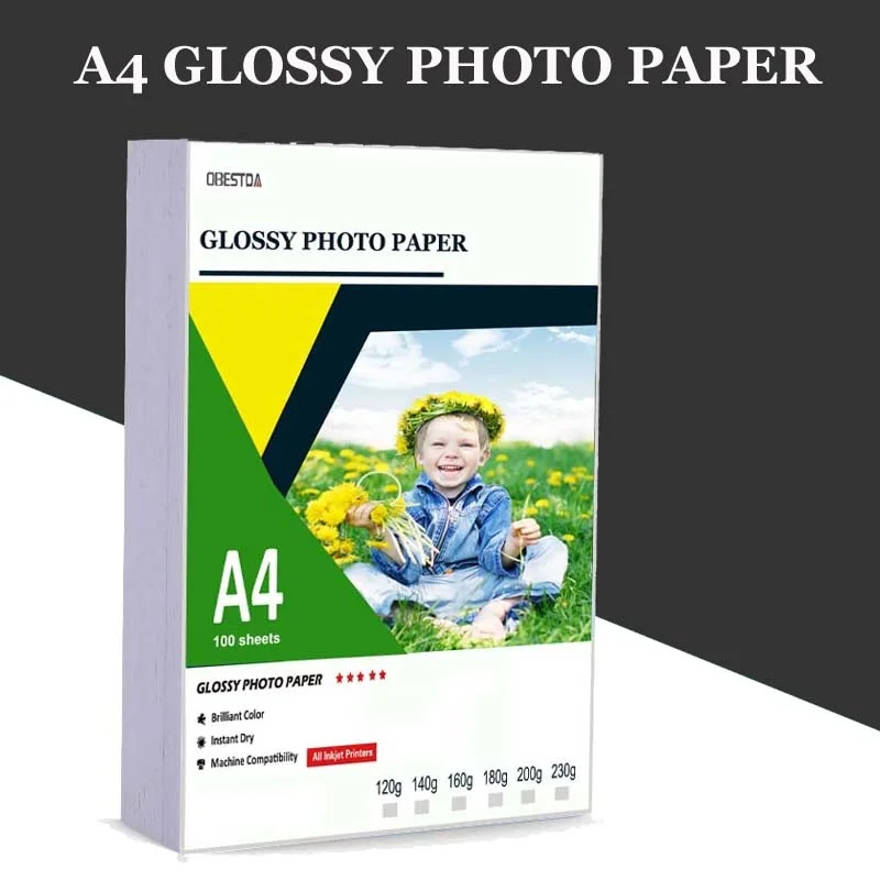 

A4 100 Vellen Photo Paper Glossy Printer Photographic paper Hoogglan Paper For Inkjet Printer Office
