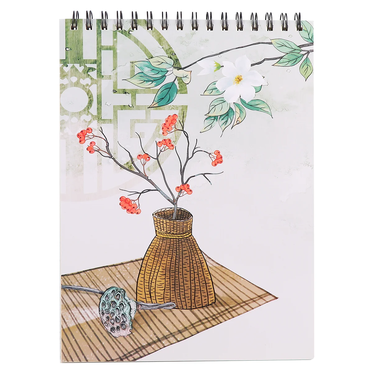 

1pc Beautiful Flowers Pattern A4 Sketch Book DIY Painting Book Hand Drawing Book Graffiti Notebook for Home Class