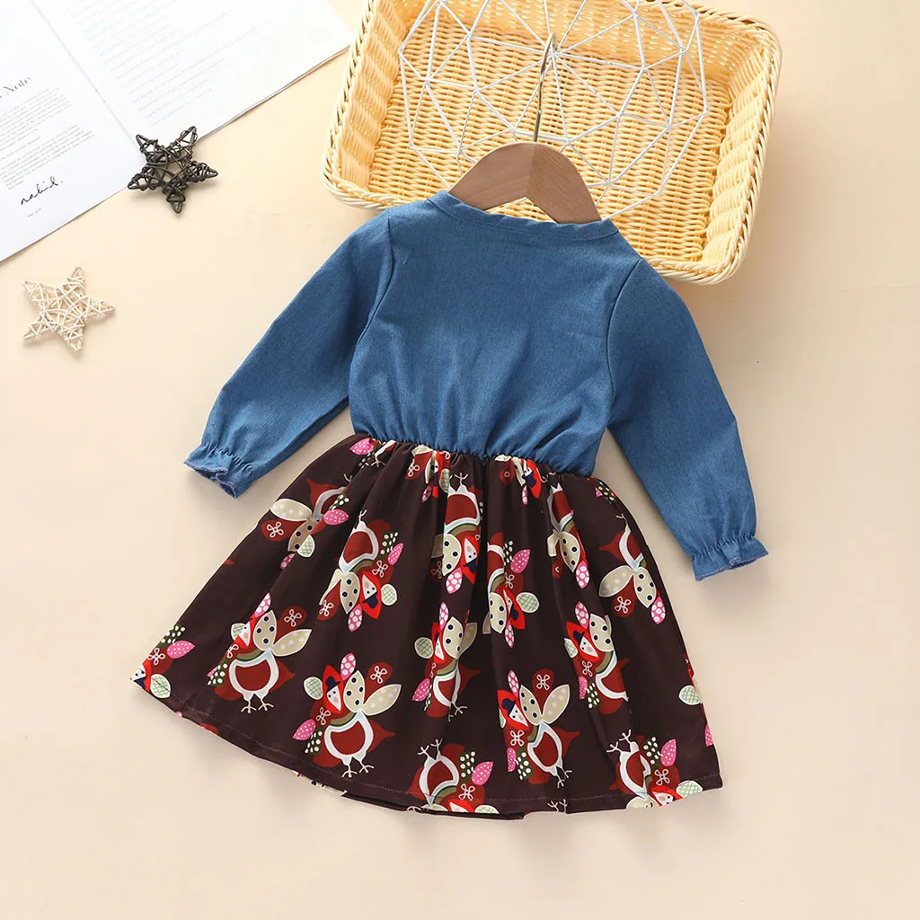 Детское платье принцессы с мультяшным принтом на День Благодарения|Платья| |