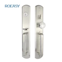 ROEASY Full Set Stainless Steel Privacy Door Security Entry Lever Mortise Hotel Handle Locks