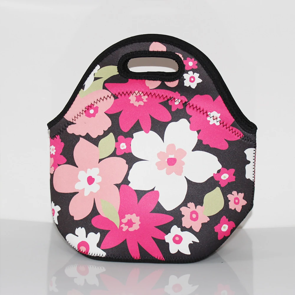 

Детская и взрослая алюминиевой фольги сумка для завтрака с теплозащитным покрытием Цветок Ланч сумка Водонепроницаемый неопрен Детская су...