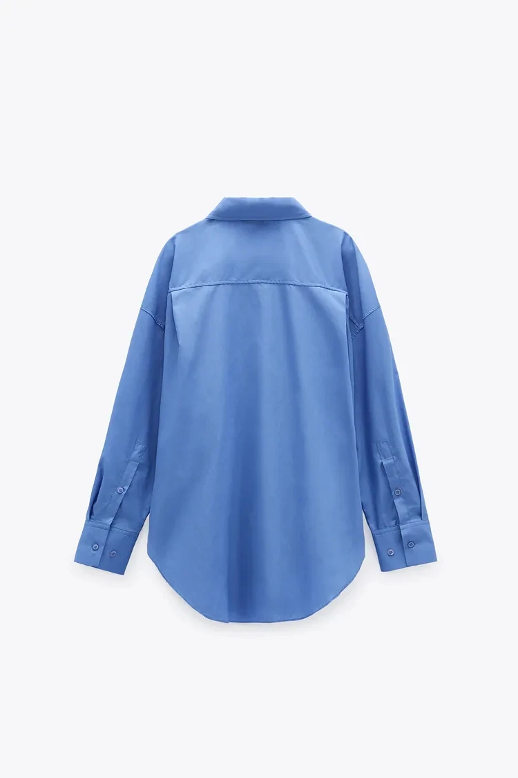 

2021 spring and summer new trend fashion comfortable loose simple temperament poplin shirt women