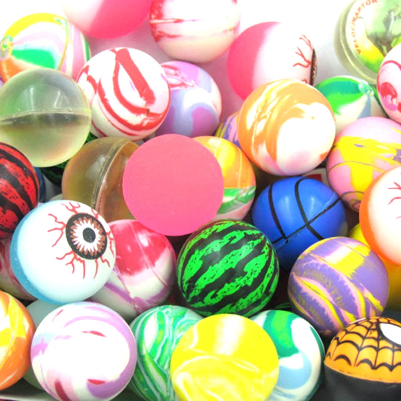 

Dongzhur 10pc/Lot Kids Toys Bouncy Ball Rubber Colorful Color Machine Special Twisting For Egg Ball Random Party For T6O3