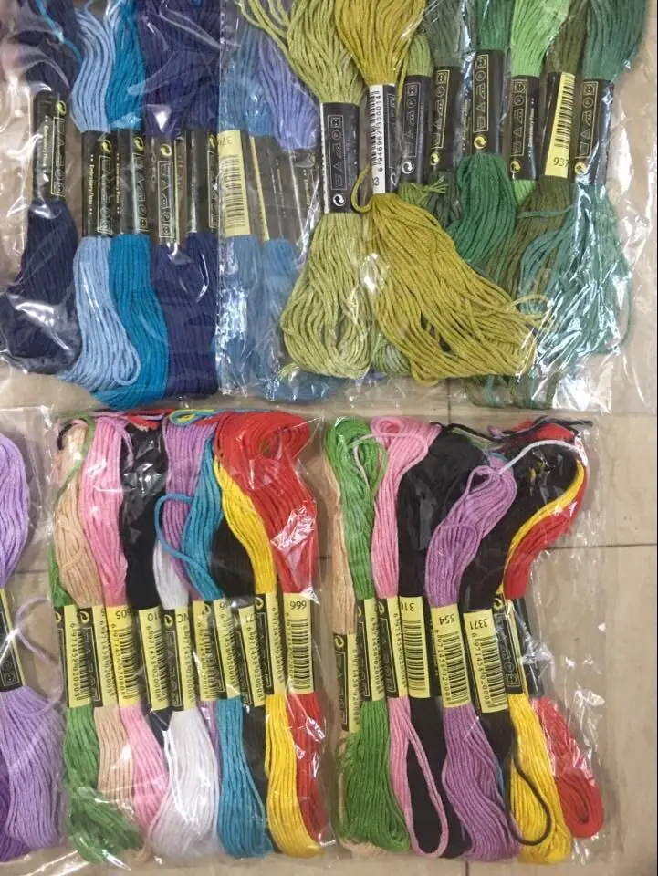 

8pcs/Set Similar DMC Threads Cross Stitch Floss Cotton 8 meters Embroidery Thread Floss Sewing Skeins Craft Knitting