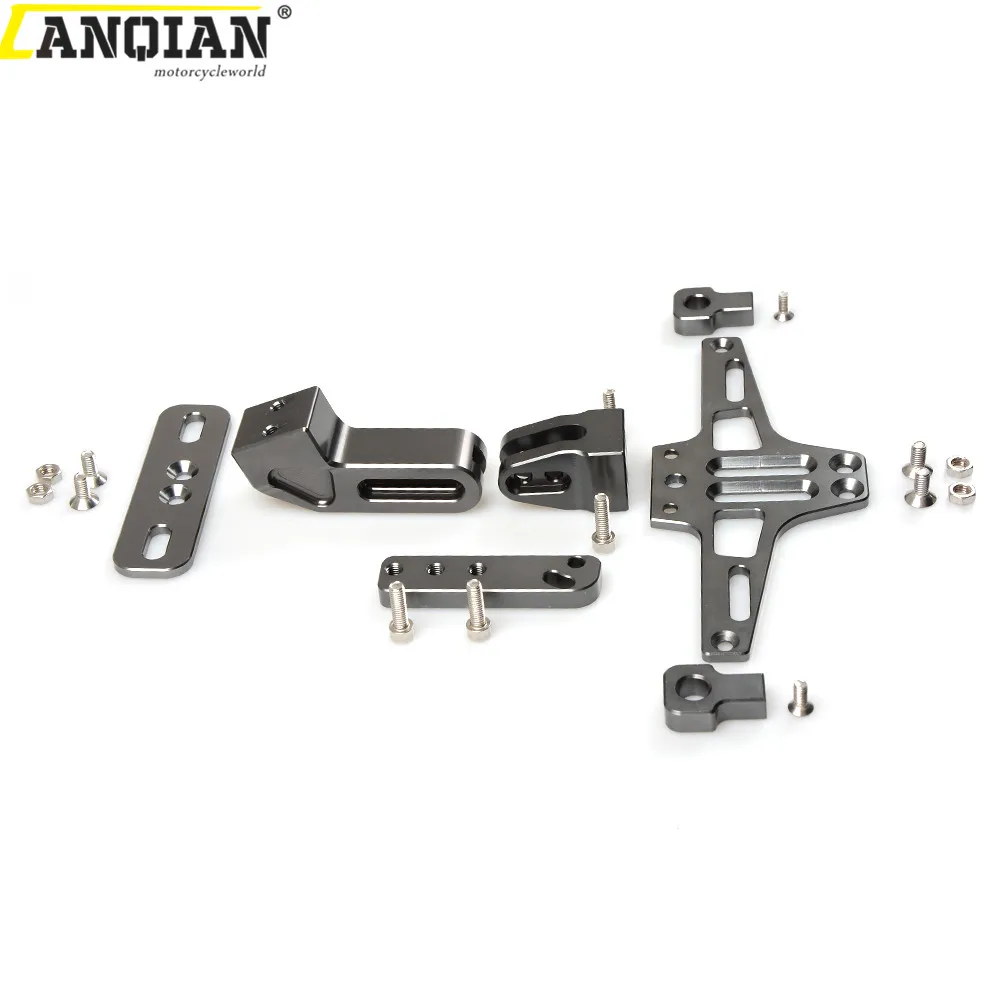 Держатель номерного знака для мотоцикла CNC Кронштейн со светодиодсветильник кой