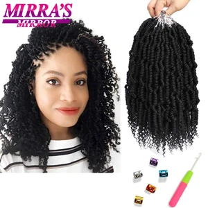 Mirra's Mirror Bomb Twist Crochet Hair 14 inches Spring Twist Hair Synthetic Braiding Hair Extension in USA (United States)