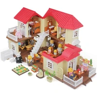 diy doll house forest animal villa set diy toy simulation furniture bedroom set animal family toys set children xmax gift
