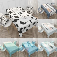 kitchen table cloth household waterproof durable desk tea tablecloth cotton linen simple restaurant table cover