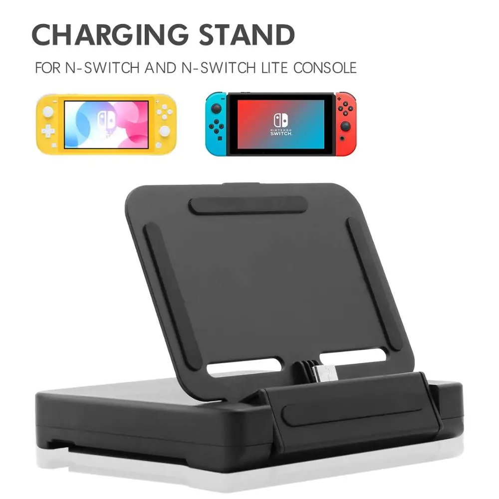 Charging Dock for Nintendo Switch Lite, Charge Stand for Nintend Switch Lite and Switch with 2 Game Slots and 1 USB Type C Cable