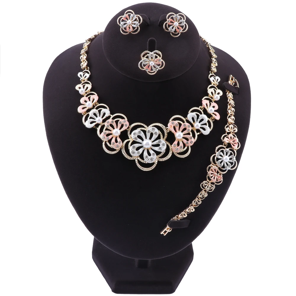 Комплект украшений кольцо серьги имитация жемчуга | Украшения и аксессуары