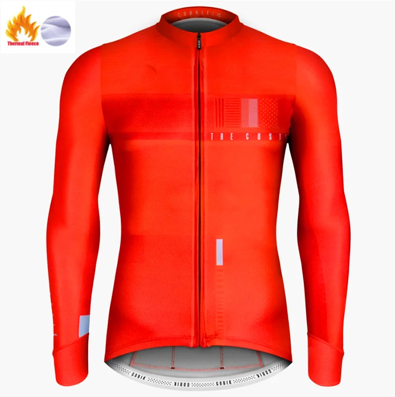 Winter Jersey Зимняя одежда для велоспорта, одежда для езды на велосипеде с длинным рукавом, комплект Джерси для верховой езды, термальный флисовый Майо, Ropa Ciclismo Invierno, сохраняющий тепло - Цвет: Winter Jersey