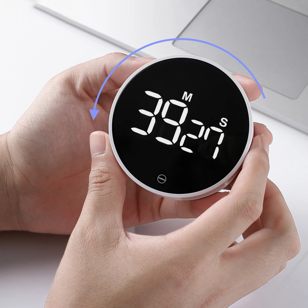 

Xiaomi Electronic Timer Kitchen Stopwatch Creative Round Digital Clock Magnetic Silent Chronometer Eggs Tools For Study Cooking