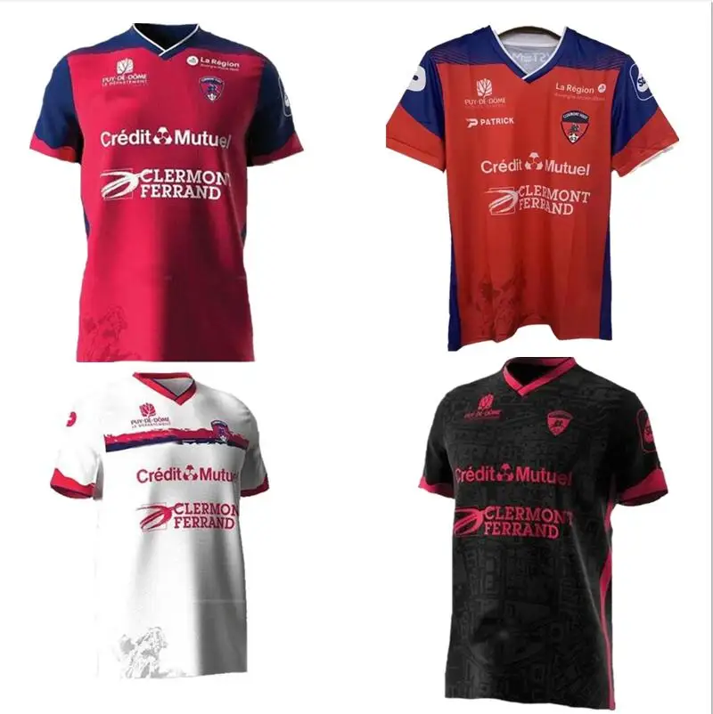 

Mens 21 22 Clermont 63 Jerseys Home RED Rashani 2021 2022 MAILLOT De Foot Bayo Dossou Allevinah Berthomier Football Shirt