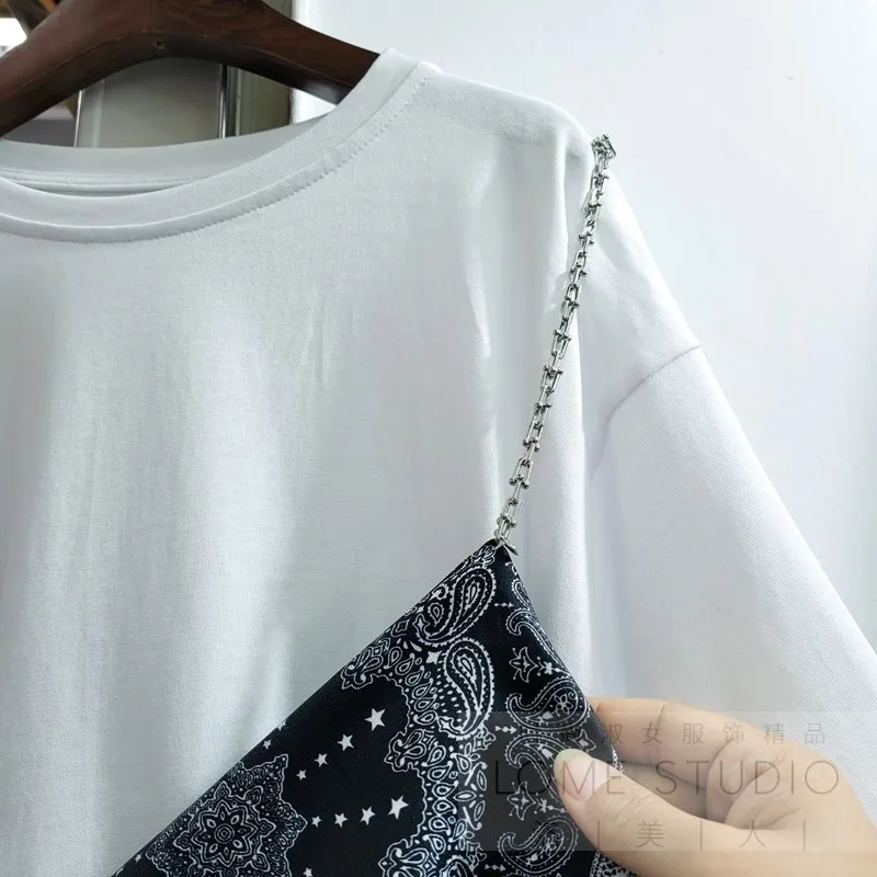 

Oversized T-shirt Women's 2021 Spring Summer Plus Size T Shirt Pullover New Loose with Big Bow All-Matching Ladies Top