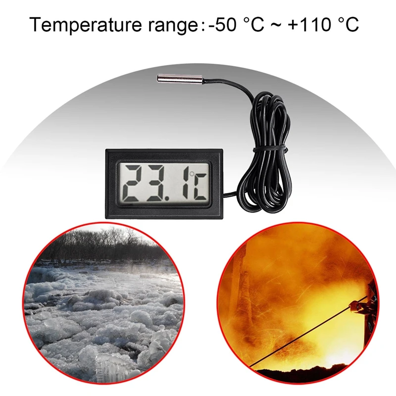 1 шт. Новый цифровой ЖК-термометр датчик температуры датчик-50 °C до + 110 диапазон и