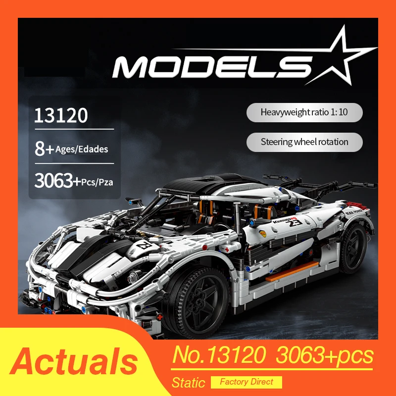 Совместимость Lepining 23002 Technic MOC 10574 Koenigseggs спортивный гоночный автомобиль модель