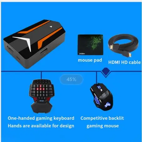Зеленый MiraScreen Mobile Game Keyboard Mouse Converter, Cast the Mobile Phone Screen to a Big Screen and Turn Into a Gaming Console - Цвет: Зеленый