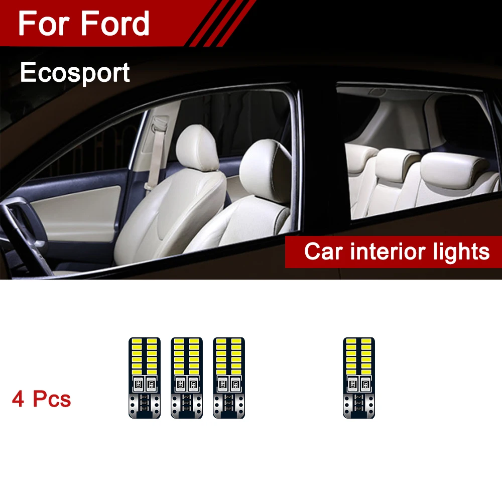 

4 шт. для Ford Ecosport, передняя купольсветильник лампа, лампа для чтения, задняя купольсветильник лампа для багажника, освещение салона автомоби...