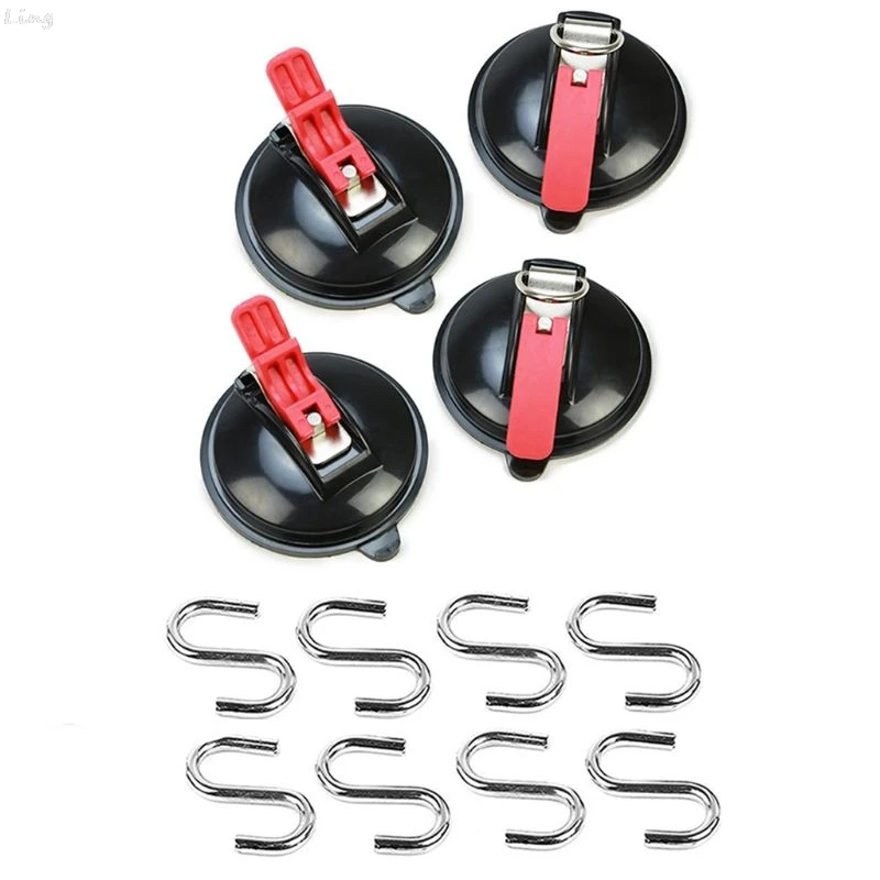 

Suction Cup Anchor Heavy Duty Tie Down Car Mount Luggage Tarps Tents with Securing Hook Universal for Car Truck