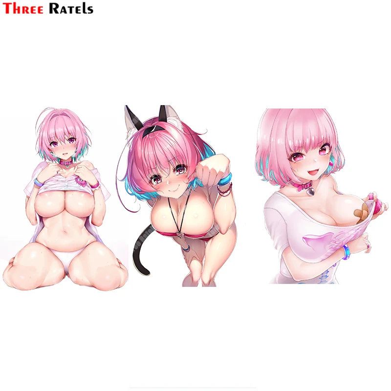 

Three Ratels A684 Pink Sexy Girl Yumemi Riamu Sticker For Car-Stylind Decor Boy's Favorite Personalized Waterproof Decal
