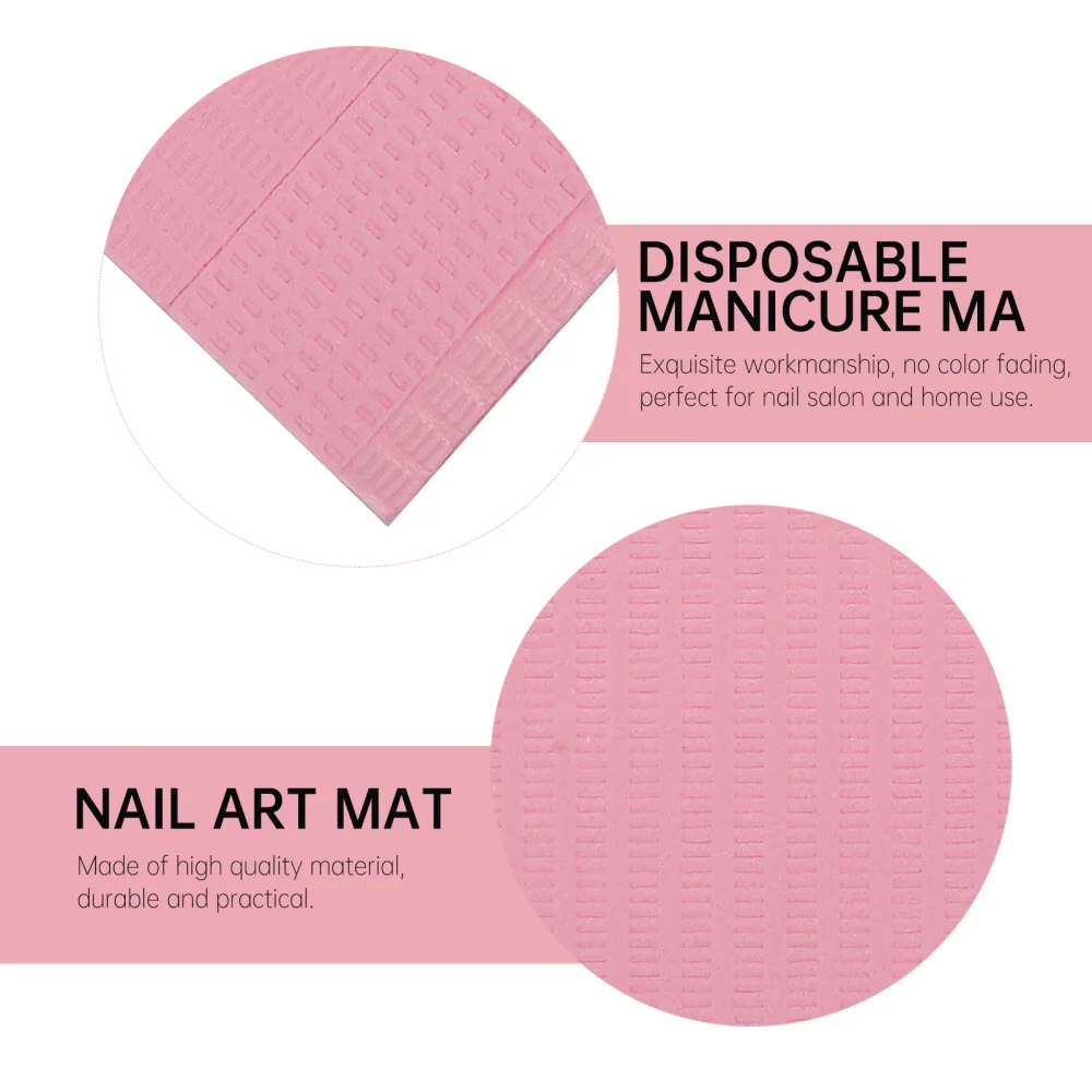 

125pcs/ Pack Disposable Nail Art Table Mat Hand Holder Pad Manicure Tool