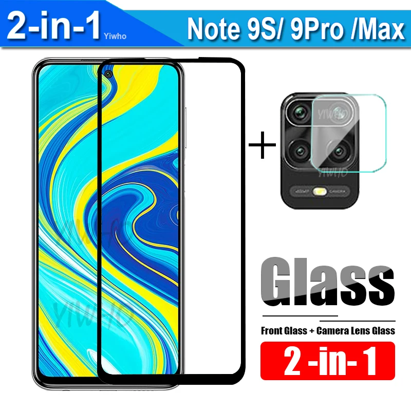 2 в 1 стекло для объектива камеры Xiaomi Redmi Note 9S 9 Pro Max Закаленное Защитная пленка