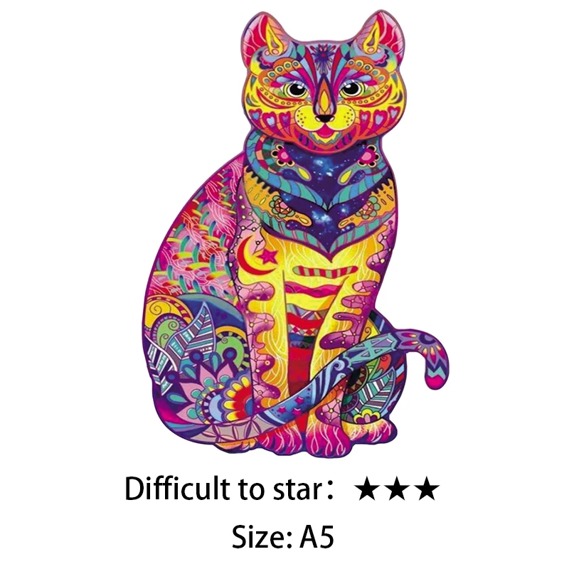 

Wooden Jigsaw Puzzle Adults DIY Puzzle Board Set Toy Interesting Wooden Puzzles Kids Christmas Gifts Educational Games Toys