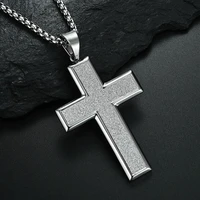 european and american personality small large cross pendant stainless steel jewelry necklace for men women