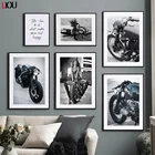 Настенная картина на холсте, классический мотоцикл, Райдер и Скандинавское искусство для девочек, плакаты и принты, обои для декора гостиной