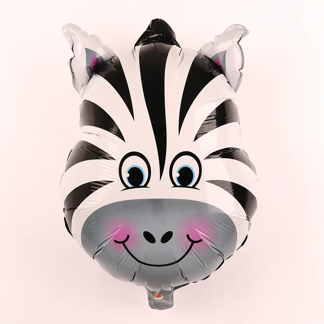 zebra balloon Мультфильм джунгли животных Тема шар День Рождения украшения Дети одноразовые посуда декоративный шарик вечерние принадлежности - Цвет: zebra balloon