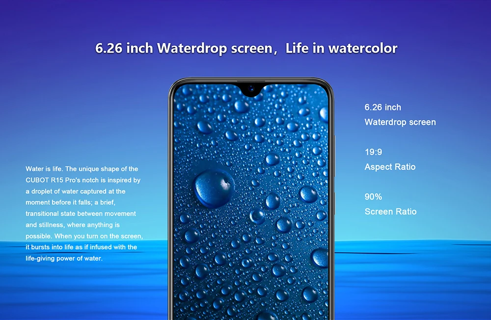 Мобильный телефон Cubot R15 Pro, 3 ГБ, 32 ГБ, Android 9,0, Pie, Face ID, 6,26 дюйма, полный экран, двойная камера 16 МП, 4G LTE, 3000 мАч
