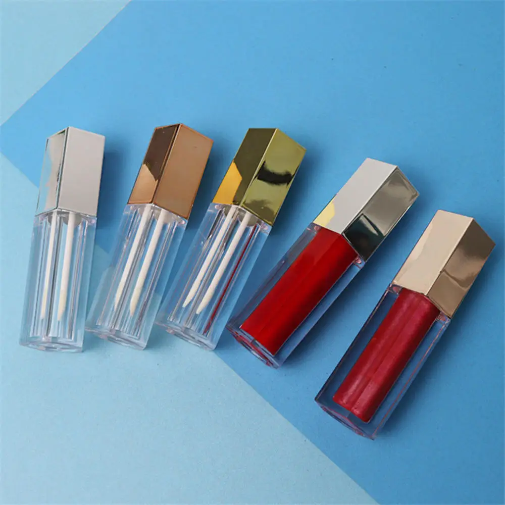 5ml Pentagonal Empty Lipgloss Bottle DIY Lip Gloss Cosmetic Container Transprent Refillable Bottles Empty Lipstick Tube love heart diy lip gloss tube tube empty bottle lipstick tube sub bottle empty tube octagonal cosmetic container lip glaze