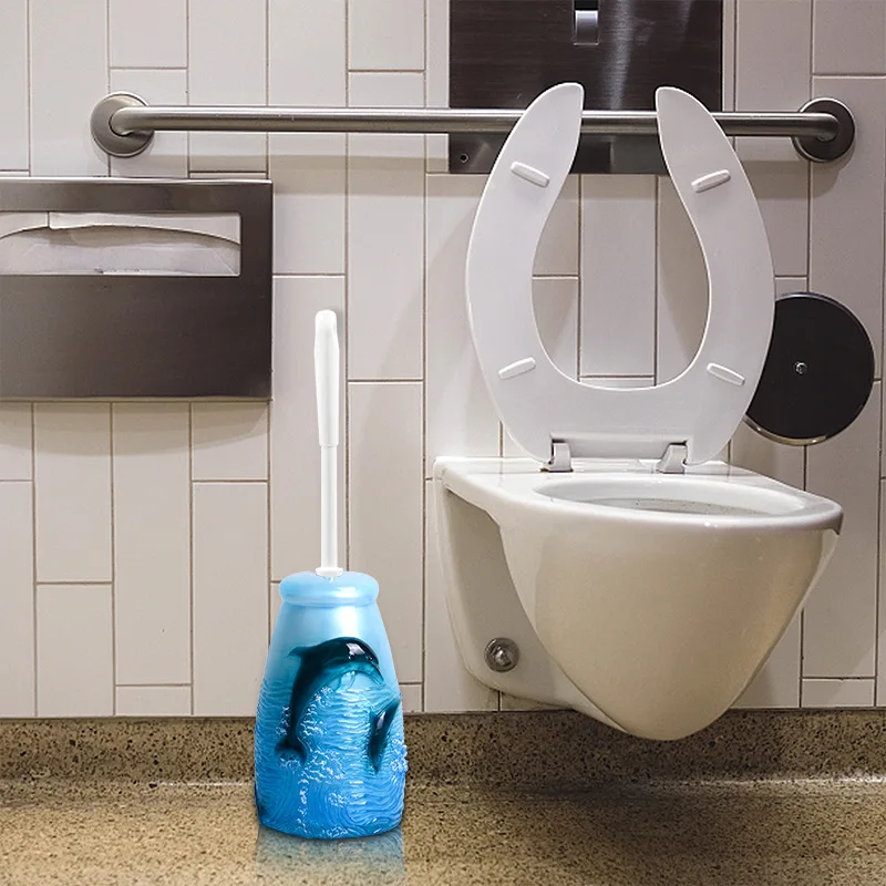 Щетка для унитаза в стиле дельфина полимерная основа принадлежности ванной