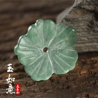 natural donglingyu jade handcarved flower diy 100 real jade bracelets necklace jade accessories septa scattered beads