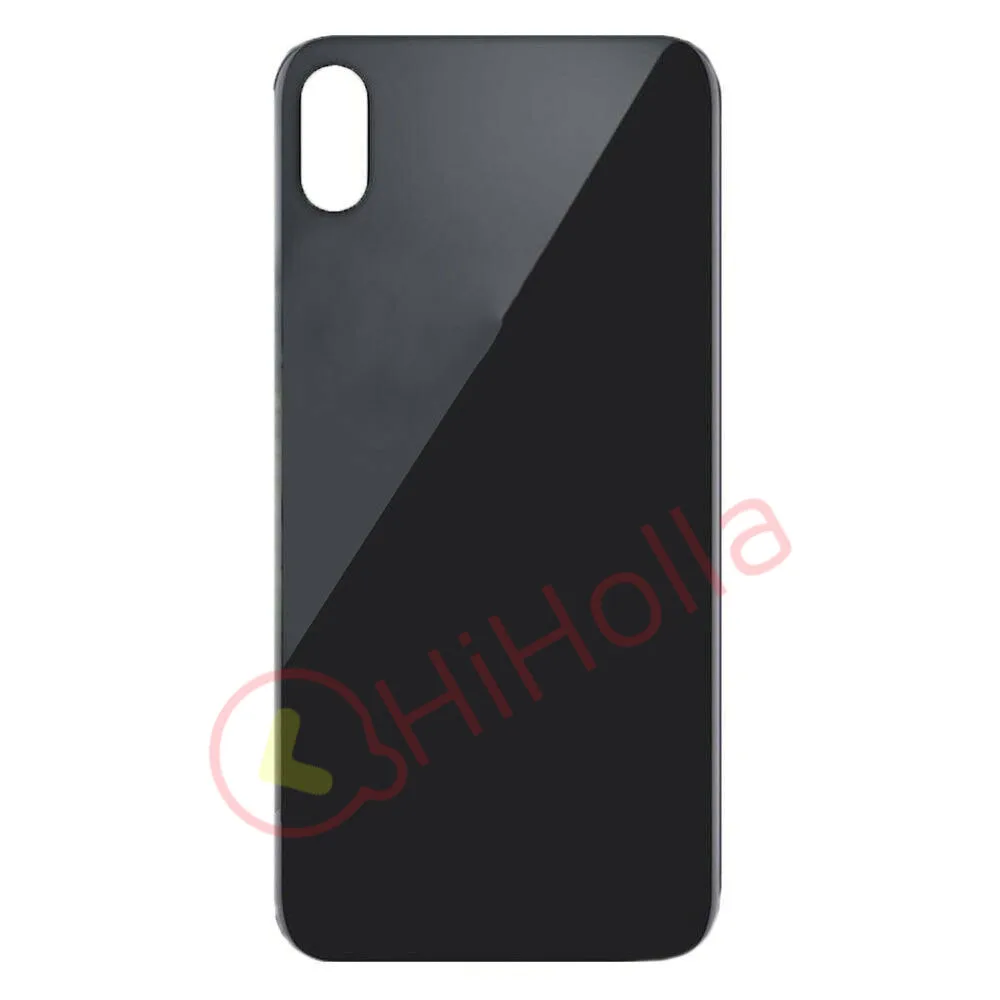 Большое отверстие для iPhone X XS MAX крышка аккумулятора Задняя стеклянная панель