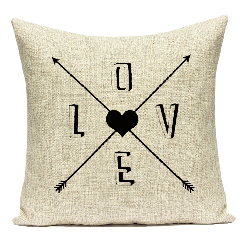 

Декоративные чехлы для подушек LSQDVQ, лен/хлопок, принтованные, черные/белые, 45x45 см/40x40 см