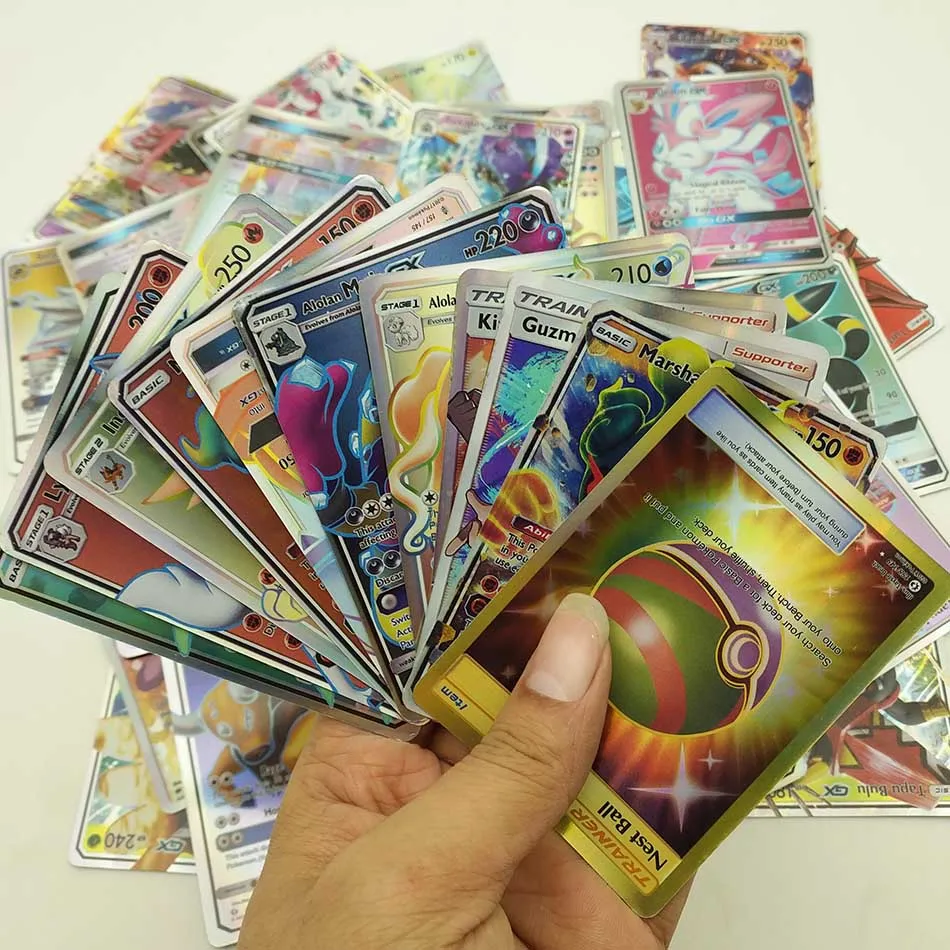 200 шт GX EX MEGA pokemones карты игры битва карт 324 торговые Детские игрушки |
