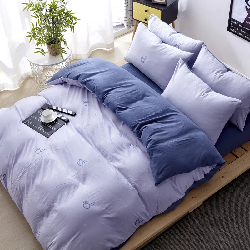 

Stripe Shaped Bedding Set Super Soft Bed Linens 220x240cm Duvet Cover 4PCS